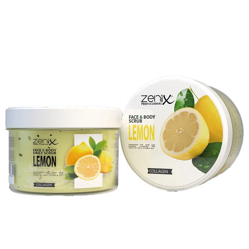 اسکراب لیمویی زنیکس zenix مناسب صورت و بدن حجم 275 میل