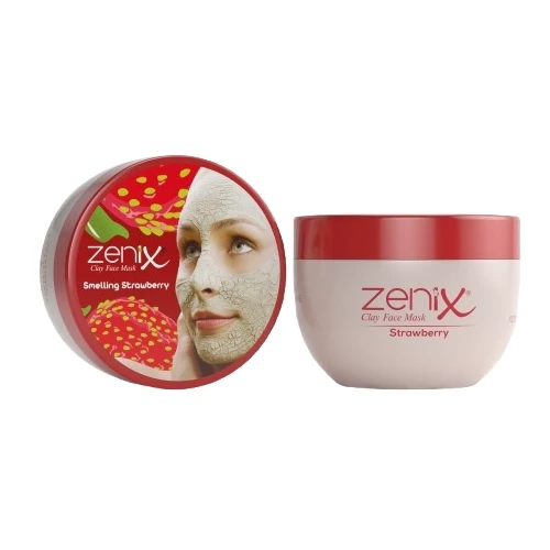 ماسک شاداب کننده خاک رس و توت فرنگی زنیکس Zenix حجم 350 میل