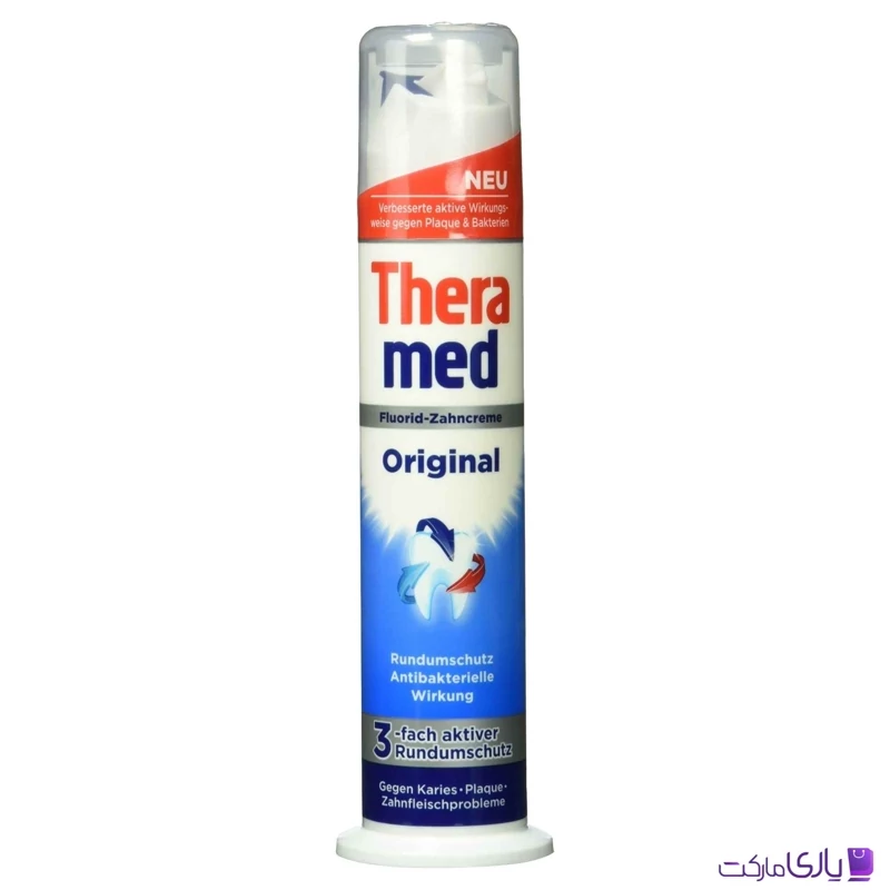 خمیر دندان پمپی ترامد Thera Med مدل Original حجم 100 میل