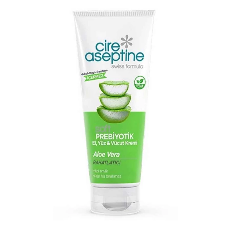 کرم مرطوب کننده سافت آسپتین حاوی عصاره آلوئه ورا Cire Aspetine Aloe Vera حجم 200 میل