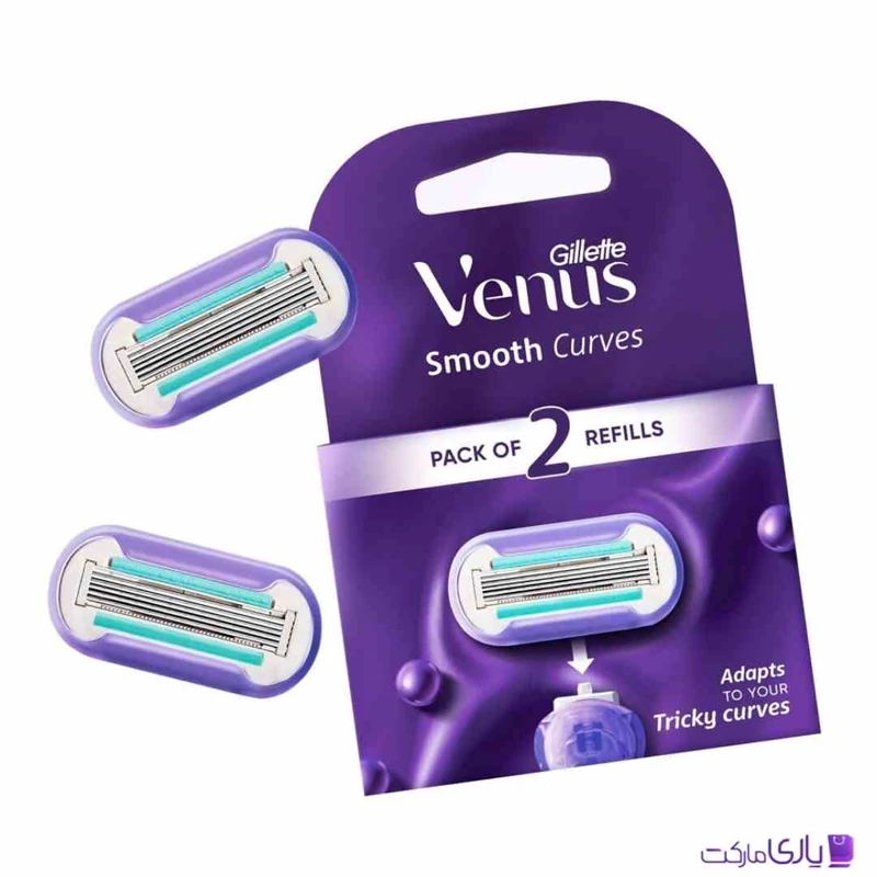 تیغ یدک خود تراش ژیلت ونوس مدل Smooth Curves بسته 2 عددی