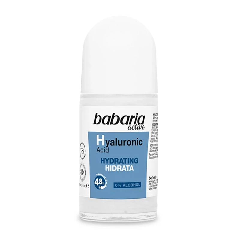 مام ضد تعریق باباریا مدل Hyaluronic Acid الکل 0% حجم 50 میل