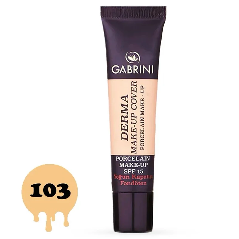 کرم پودر مات گابرینی درما شماره 103حجم 40 میلی لیتر اورجینال واصلی