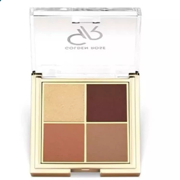 پالت سایه چشم پودری 4 رنگ گلدن رز مدل Quattro شماره 06 رنگ Sunset Date