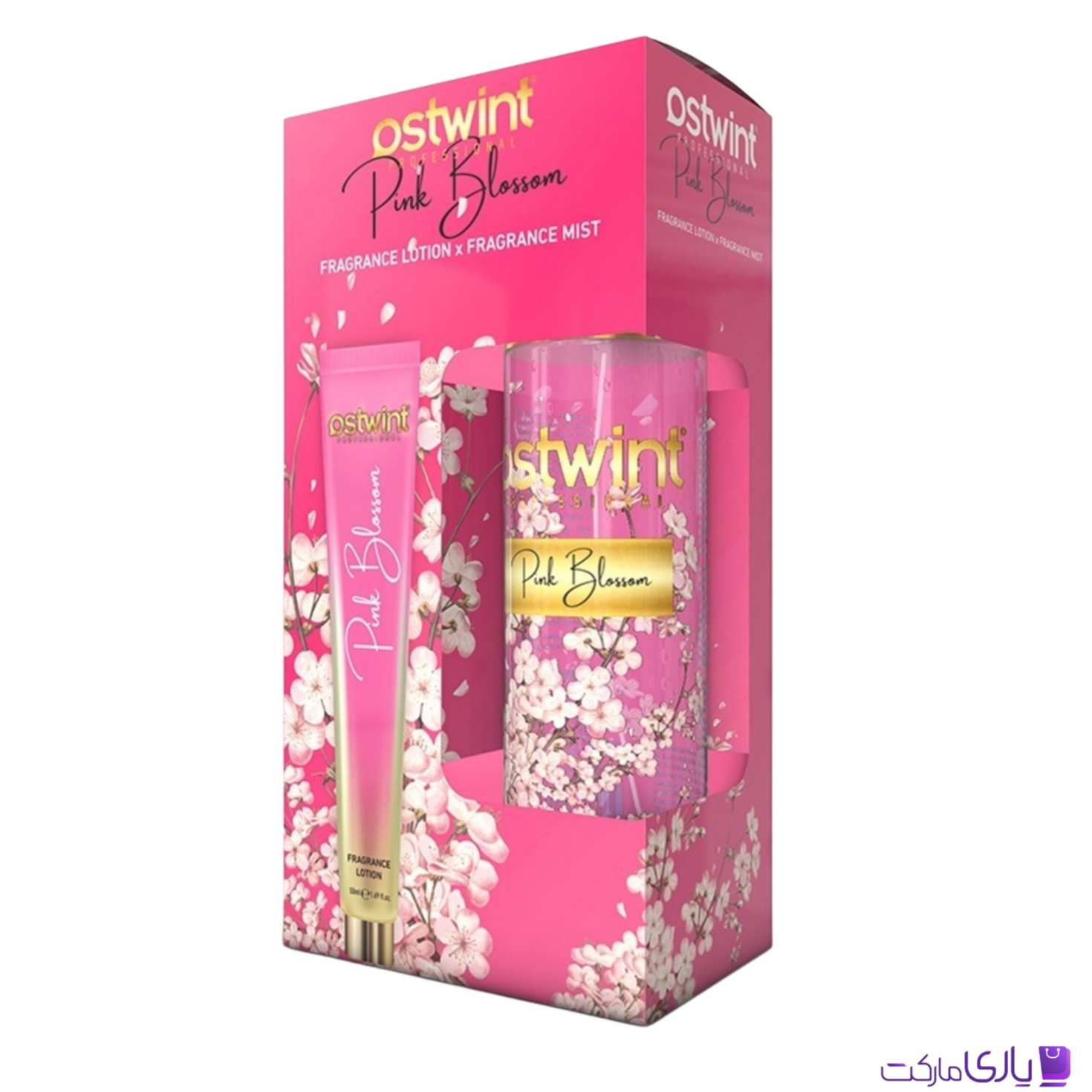 ست بادی اسپلش و لوسیون بدن اوست وینت Ostwint رایحه Pink Blossom حجم 200+50 میل