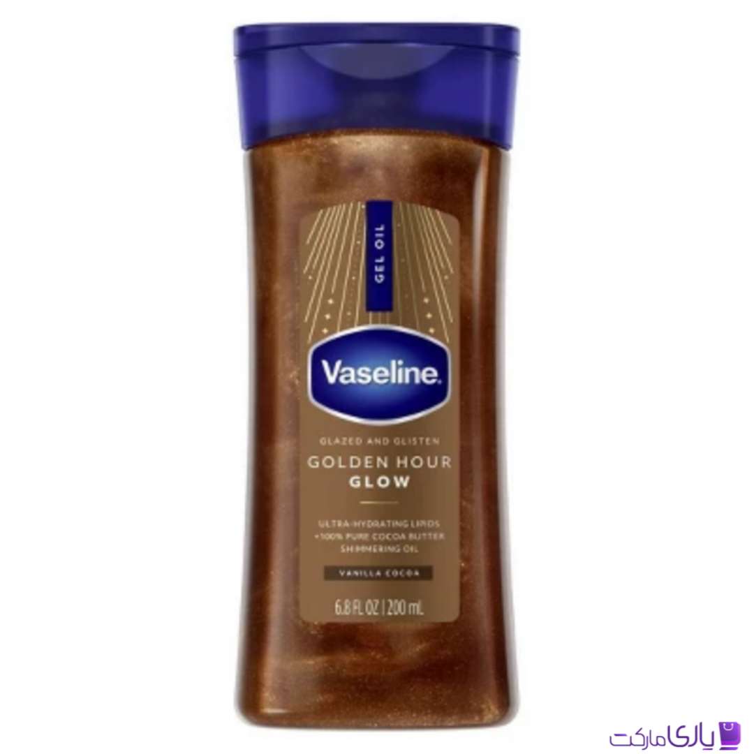 روغن بدن شاین دار وازلین Vaseline مدل Gilden Hour Glow حجم 200 میل