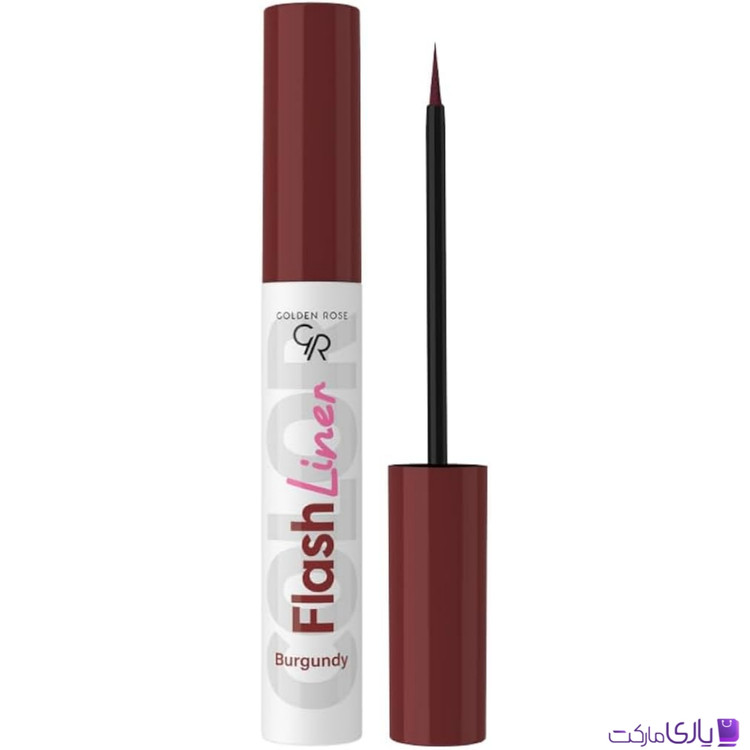 خط چشم مویی رنگی گلدن رز Golden Rose مدل Gr Flash Eyeliner رنگ قهوه ای شرابی Burgundy شماره 110