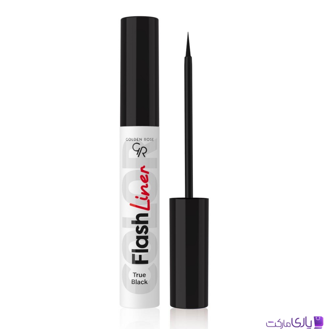 خط چشم رنگی گلدن رز Golden Rose مدل Gr Flash Eyeliner رنگ مشکی True Black شماره 112
