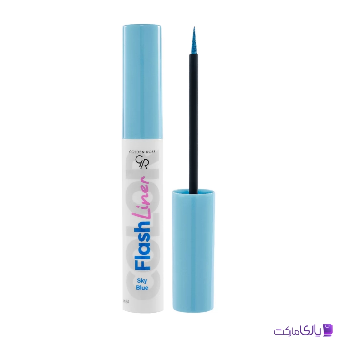 خط چشم رنگی گلدن رز Golden Rose مدل Gr Flash Eyeliner رنگ آبی آسمانی Sky Blue شماره 103