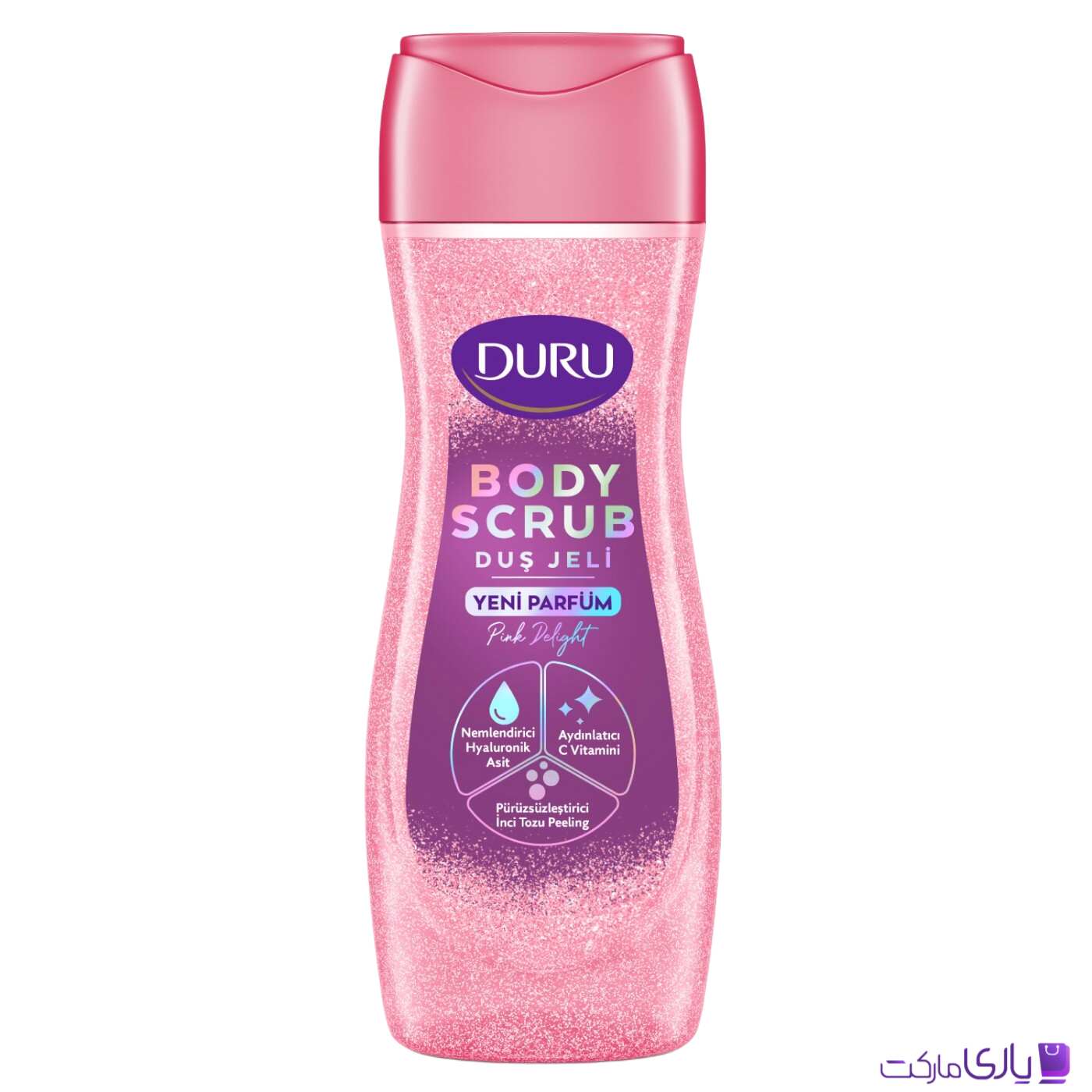 ژل شستشوی بدن اسکرابدار دورو مدل Pink Delight حجم 450 میل