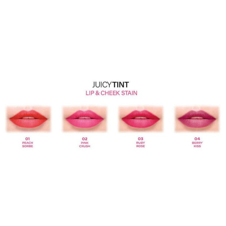 تینت لب و گونه گلدن رز Golden Rose سری Juicy Tint شماره 01 رنگ Peach Sorbe