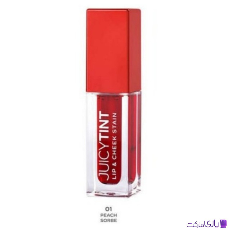 تینت لب و گونه گلدن رز Golden Rose سری Juicy Tint شماره 01 رنگ Peach Sorbe