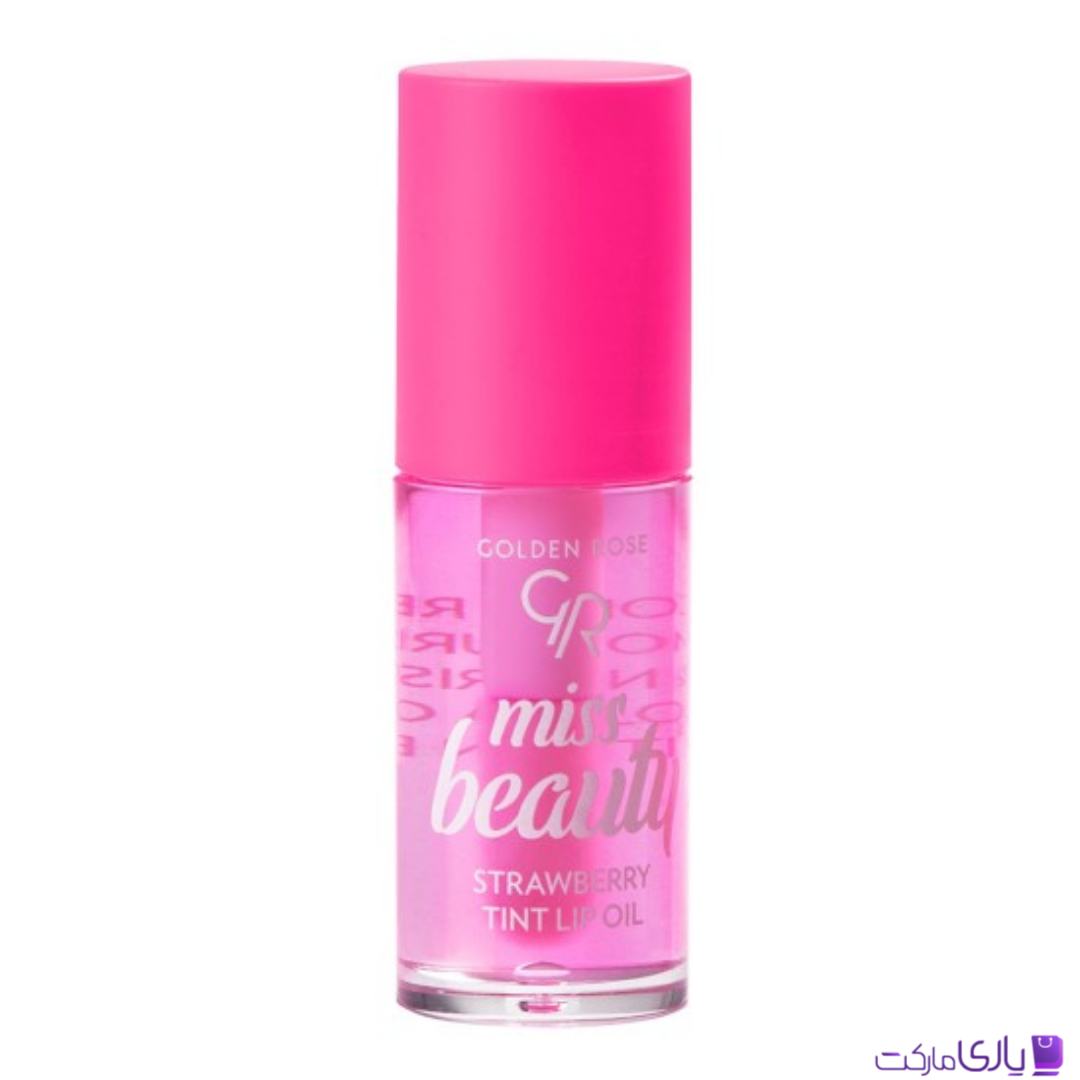 تینت لب روغنی گلدن رز Golden Rose سری Miss Beauty رنگ Strawberry شماره 01