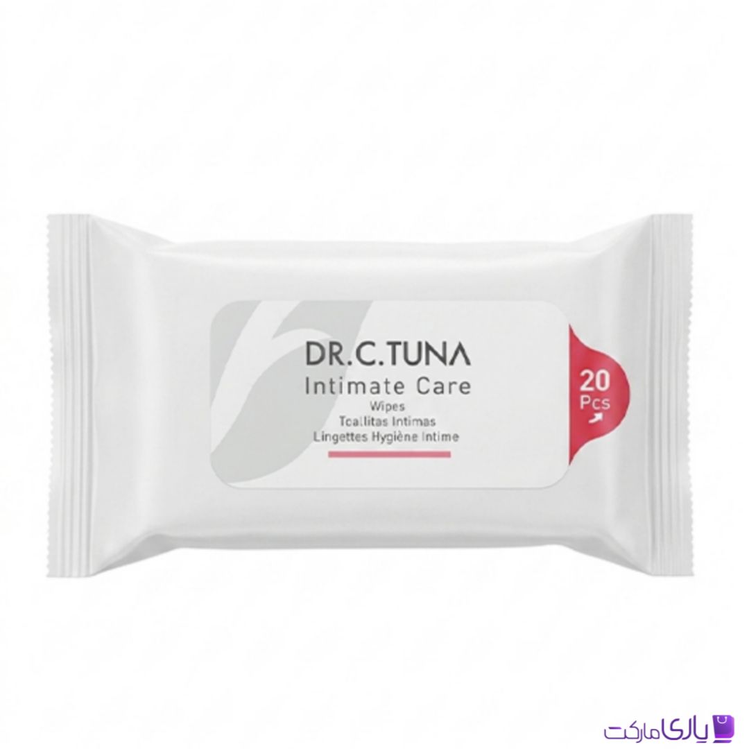 دستمال مرطوب بانوان دکتر سی تونا فارماسی مدل Intimate Care تعداد 20 عددی