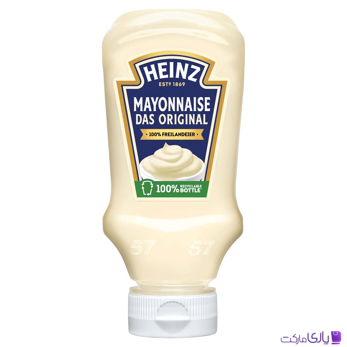 سس مایونز هاینز Heinz مدل Das Original تهیه شده از 100% تخممرغهای محلی حجم 220 میل