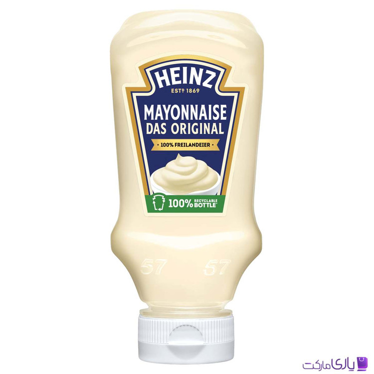 سس مایونز هاینز Heinz مدل Das Original تهیه شده از 100% تخممرغهای محلی حجم 220 میل
