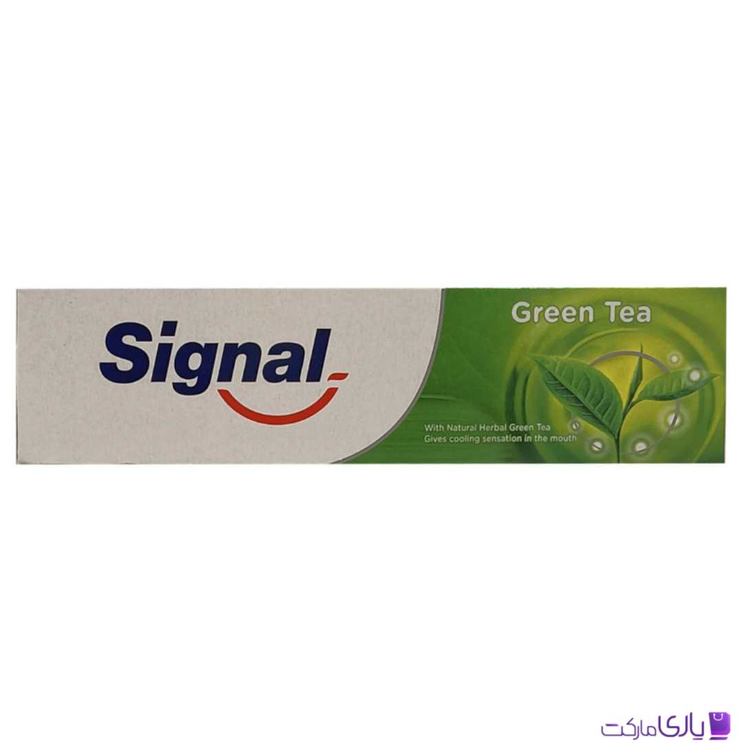 خمیر دندان سیگنال مدل Green Tea حاوی عصاره طبیعی چای سبز حجم 100 میل اروپایی