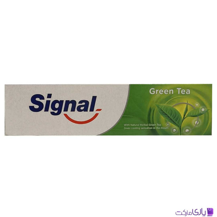 خمیر دندان سیگنال مدل Green Tea حاوی عصاره طبیعی چای سبز حجم 100 میل اروپایی