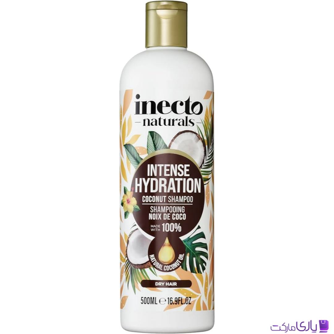 شامپو موهای خشک اینکتو مدل Intense Hydration حاوی روغن نارگیل طبیعی حجم 500 میل