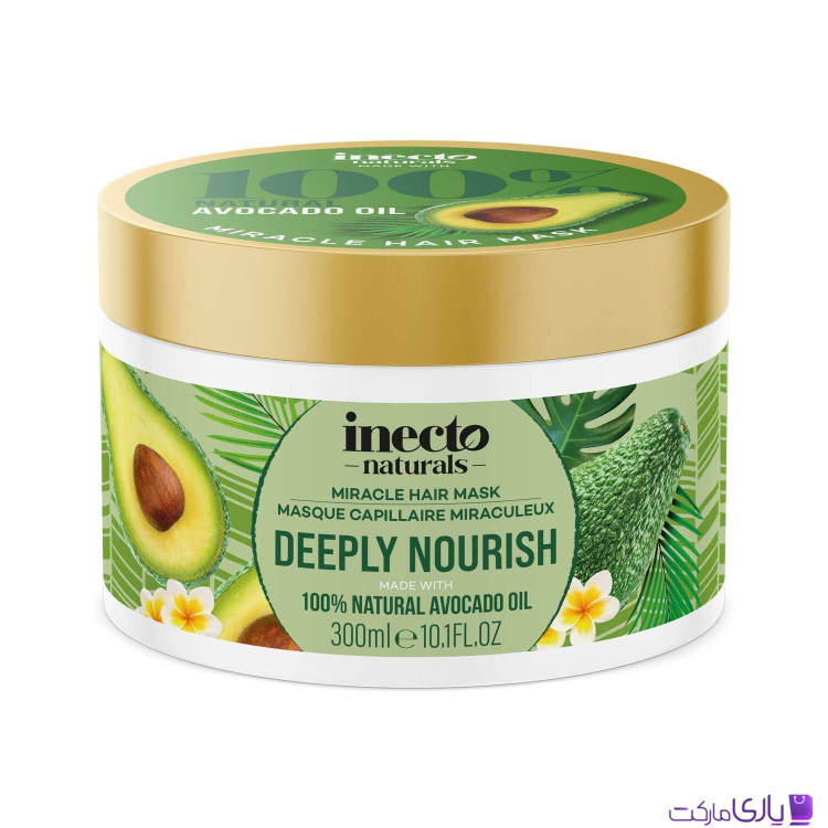 ماسک مو تغذیه کننده عمیق اینکتو Inecto آووکادو مدل Inecto Deeply Nourish Avocado حجم 300 میل