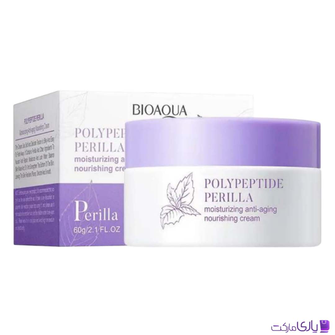 کرم مغذی و آبرسان ضد چروک بیوآکوا مدل Polypeptide Perilla حجم 60 گرم
