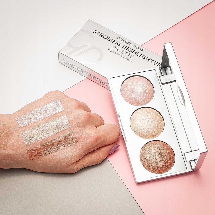 پالت هایلایتر گلدن رز Golden Rose مدل Strobing Highlighter حجم 8 گرم