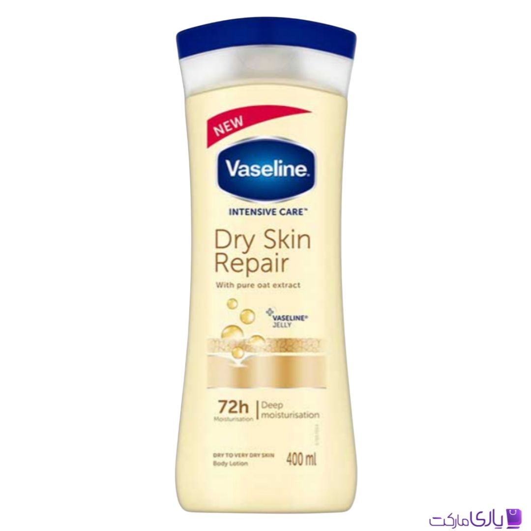 لوسیون بدن وازلین Vaseline مدل Dry Skin Repair مناسب پوست خیلی خشک حجم 400 میل