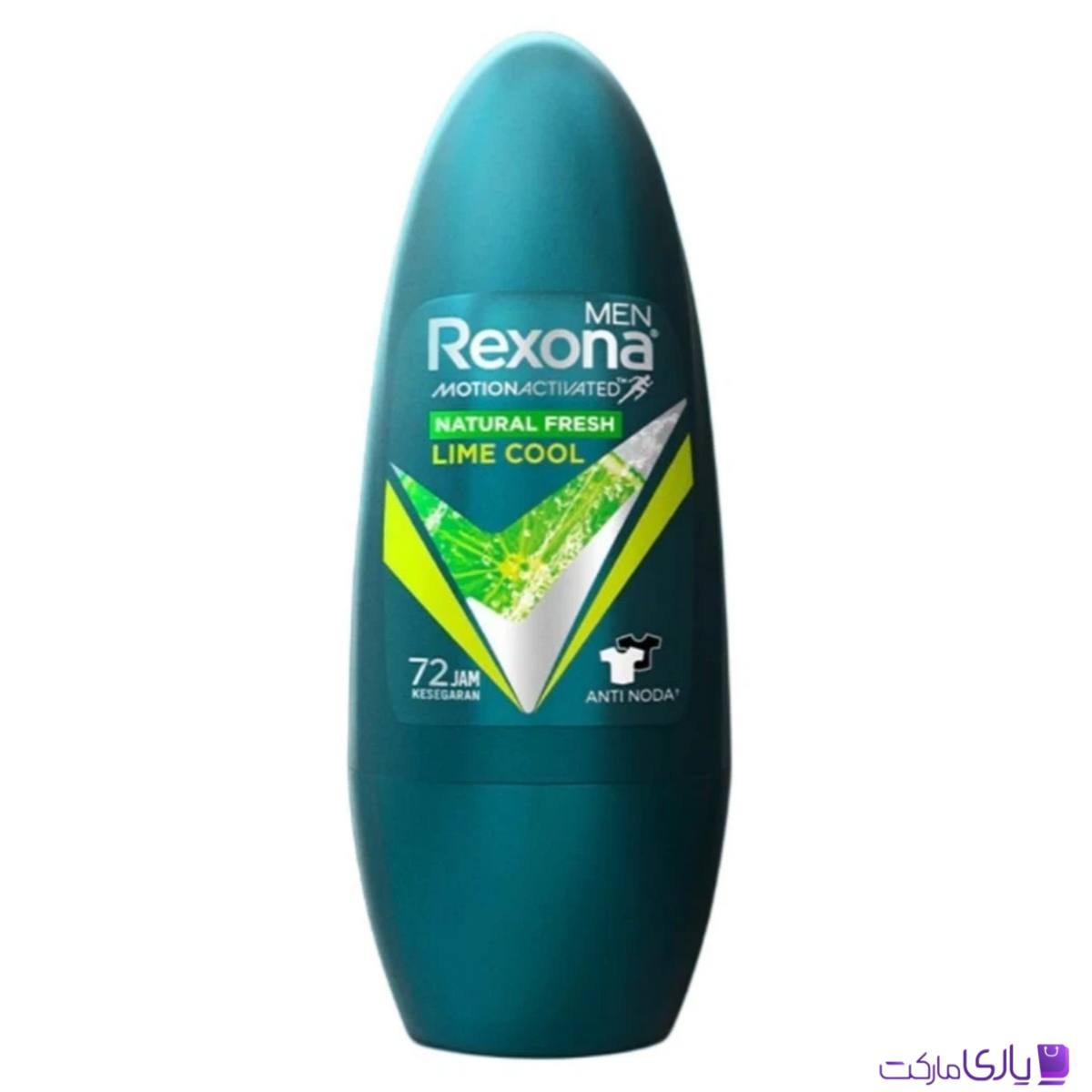 مام رولی ضد تعریق مردانه رکسونا 72 ساعته مدل Natural Fresh Lime Cool حجم 45 میل