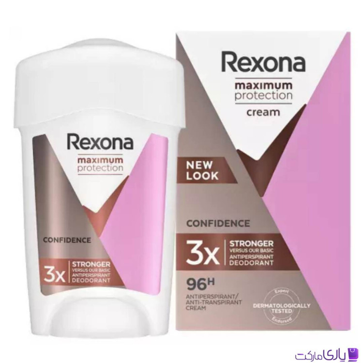 استیک ضد تعریق کرمی زنانه رکسونا Maximum Protection رایحه Confidence حجم 45 میل اروپایی