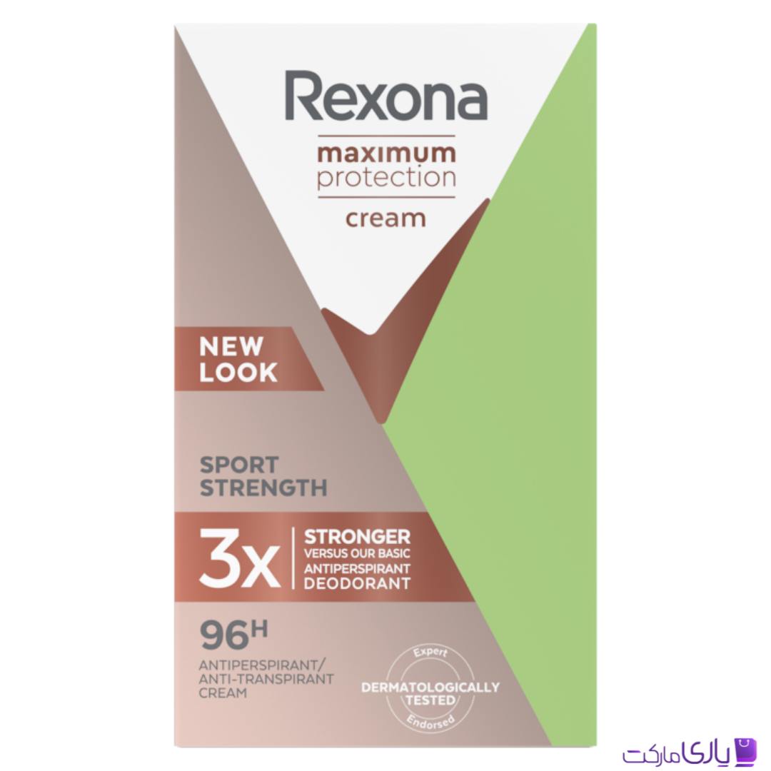 استیک ضد تعریق کرمی زنانه رکسونا Maximum Protection مدل Sport Strength حجم 45 میل اروپایی