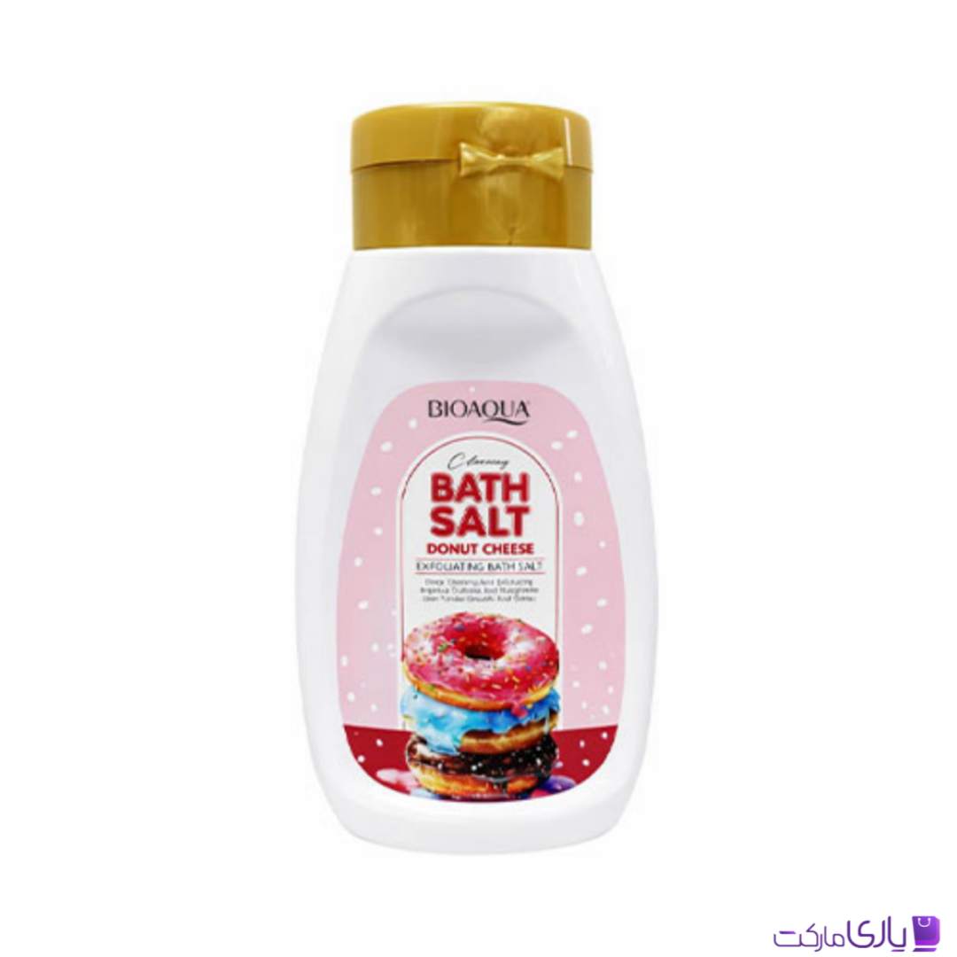 نمک بدن لایه بردار بیوآکوا BATH SALT DONUT CHEESE با رایحه دونات پنیری حجم 430 گرم