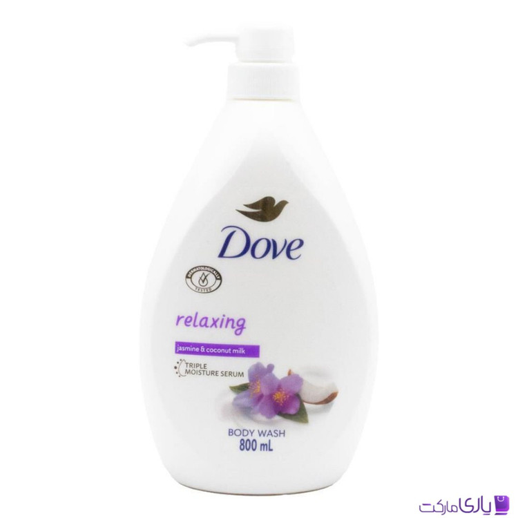 شامپو بدن داو مدل Relaxing با رایحه یاس و شیر نارگیل حجم 800 میل