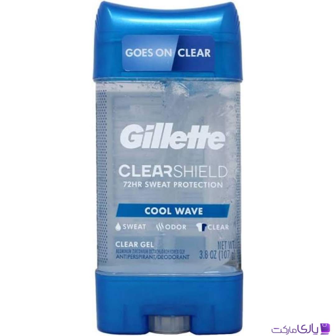 استیک ژله ای ضدتعریق مردانه ژیلت مدل Clear Shield Cool Wave حجم 107 گرم