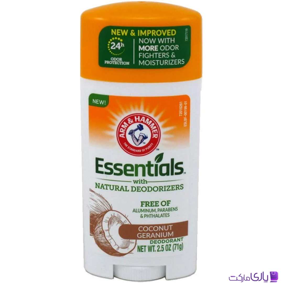مام ضد تعریق بدون آلومینیوم آرم اند همر مدل Essentials Coconut Geranium حجم 71 گرم