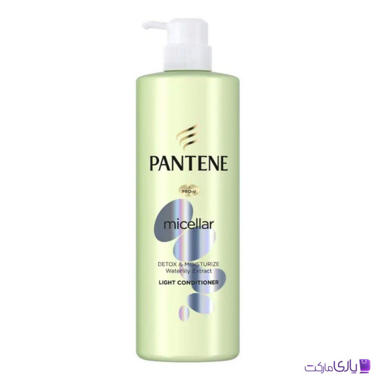 نرمکننده موی ملایم پنتن سری Micellar مدل Detox & Moisturize حاوی عصاره نیلوفر آبی حجم 530 میل