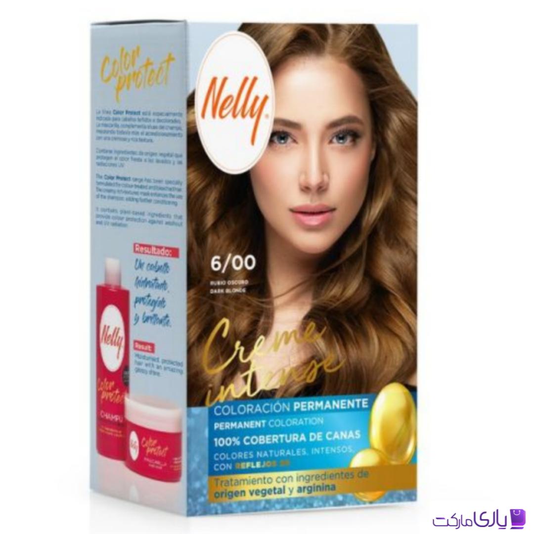کیت رنگ مو بدون آمونیاک اسپانیایی نلی NELLY شماره 6/00 رنگ بلوند تیره