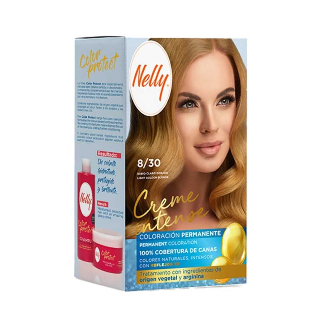 کیت رنگ مو نلی NELLY مدل Creme Intense ضد ریزش مو شماره 8/30