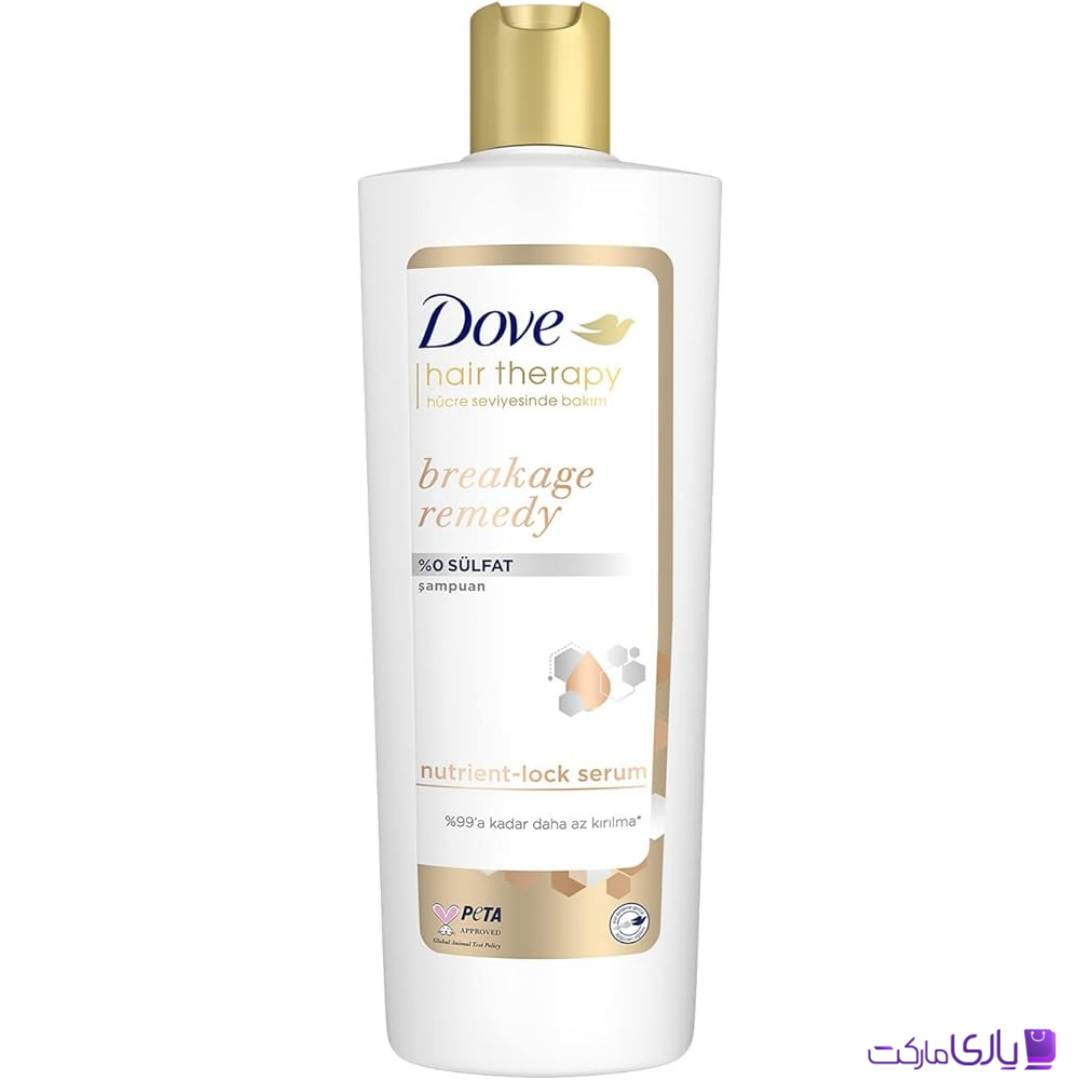 شامپو ترمیمکننده و ضد شکستگی مو داو مدل Breakage Remedy بدون سولفات حجم 350 میل