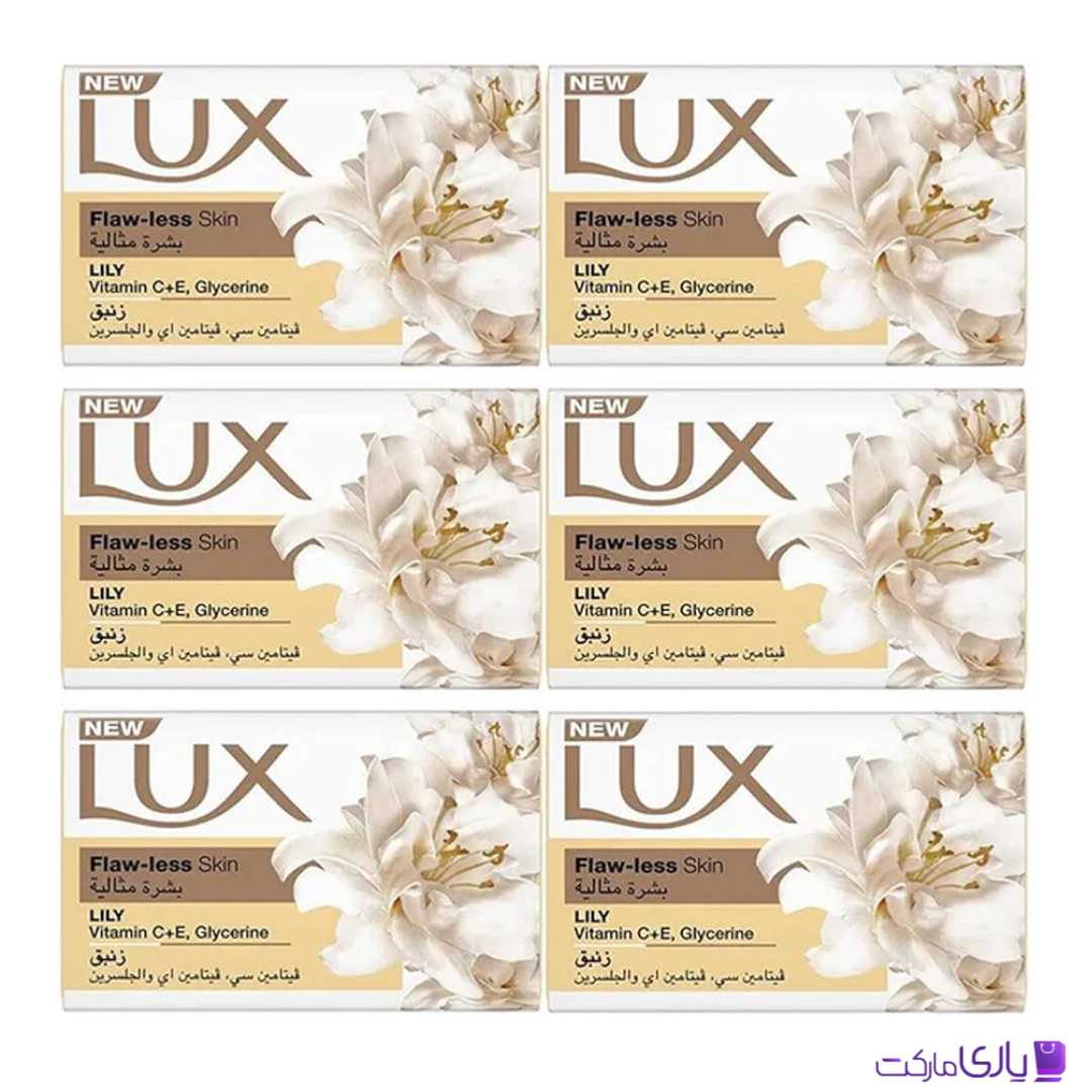 صابون لوکس LUX رایحه زنبق بسته 6عددی حجم1020گرمی6*170