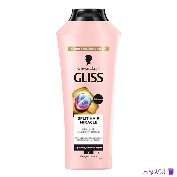 شامپو گلیس مدل SPLIT HAIR MIRACLE حجم 400 میل
