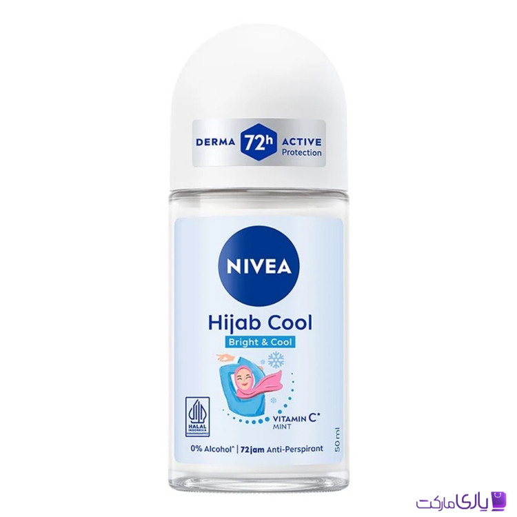 رول ضد تعریق زنانه نیوآ مدل Hijab Cool Bright & Cool با ماندگاری 72 ساعته حجم 50 میل