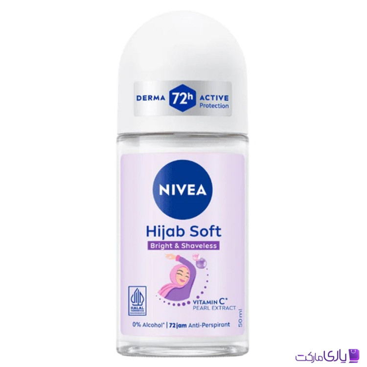 رول ضد تعریق زنانه نیوآ مدل Hijab Soft Bright & Shaveless محافظت 72 ساعته حجم 50 میل