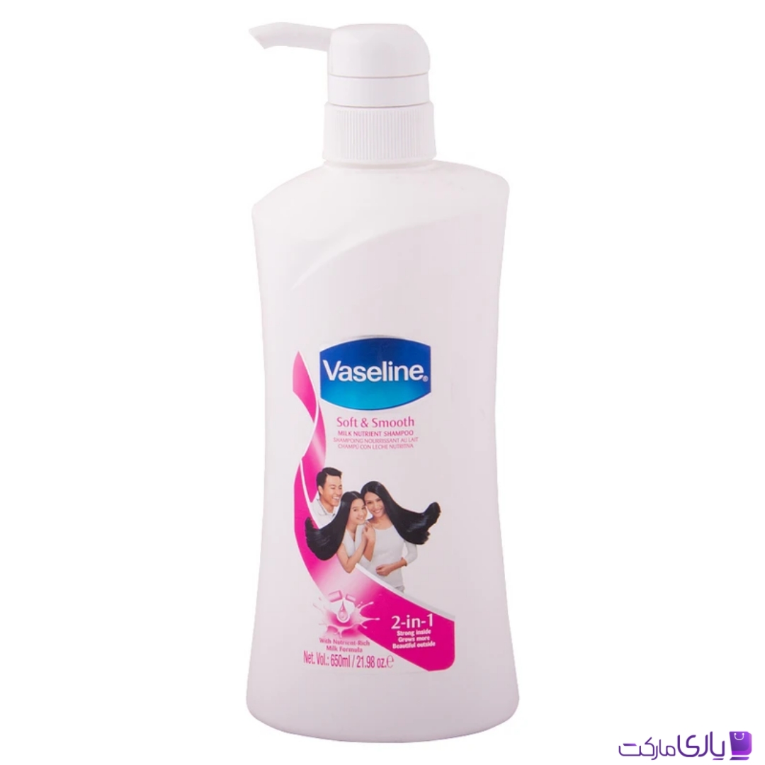 شامپو 2 در 1 وازلین مدل Soft & Smooth Milk Nutrient حجم 650 میل