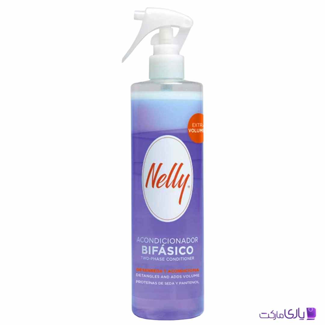 اسپری دوفاز نلی مدل Extra Volume حجمدهنده حاوی پروتئین ابریشم و پانتنول حجم 400میل