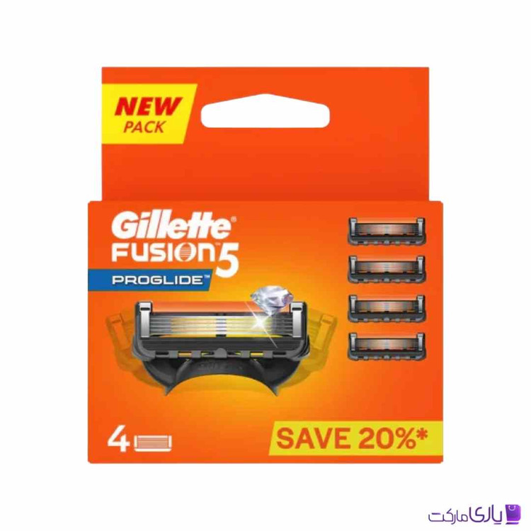 تیغ یدک ژیلت بسته 4 عددی مدل فیوژن 5 Pro Glide