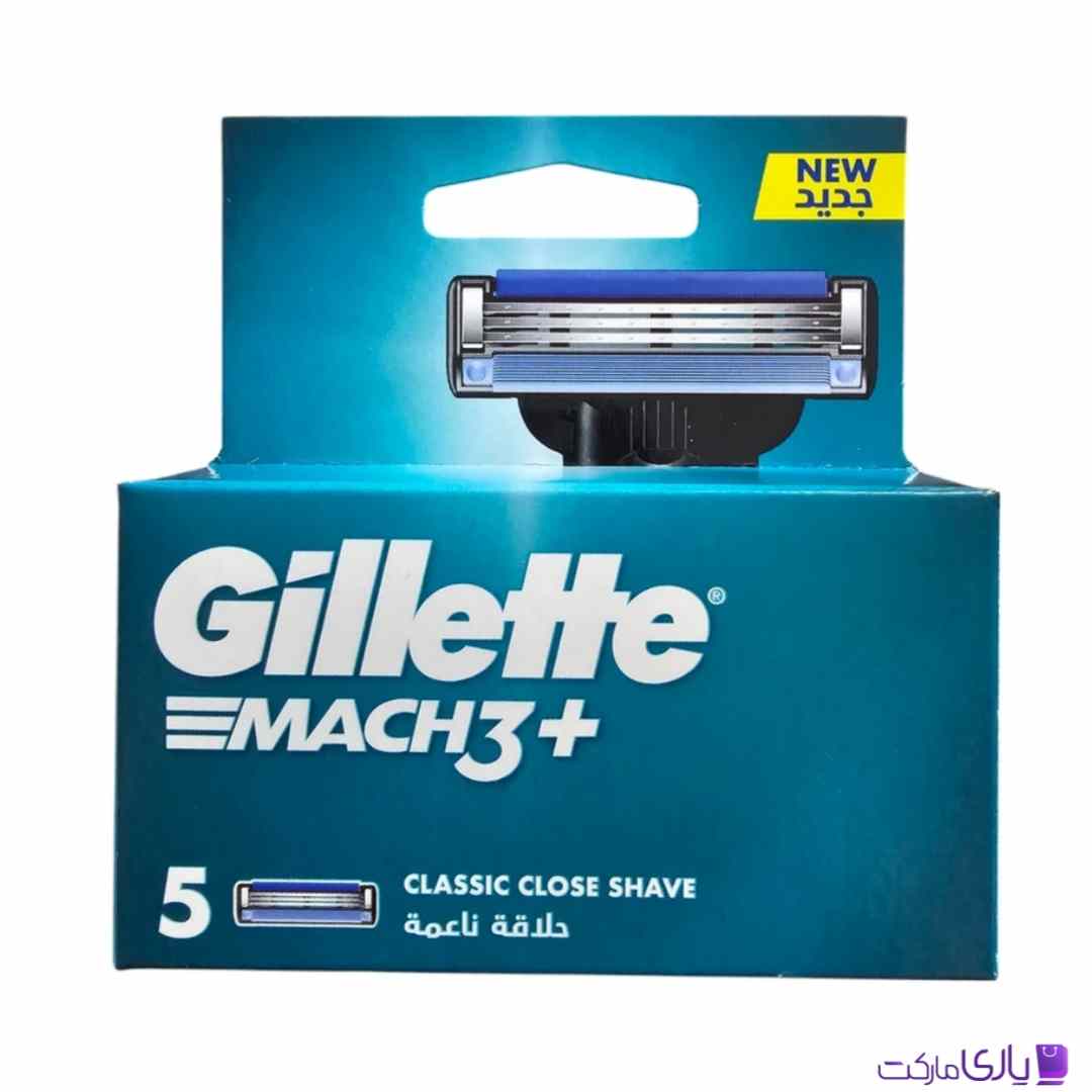 تیغ یدک ژیلت مدل مچ تری پلاس بسته 5 عددی
