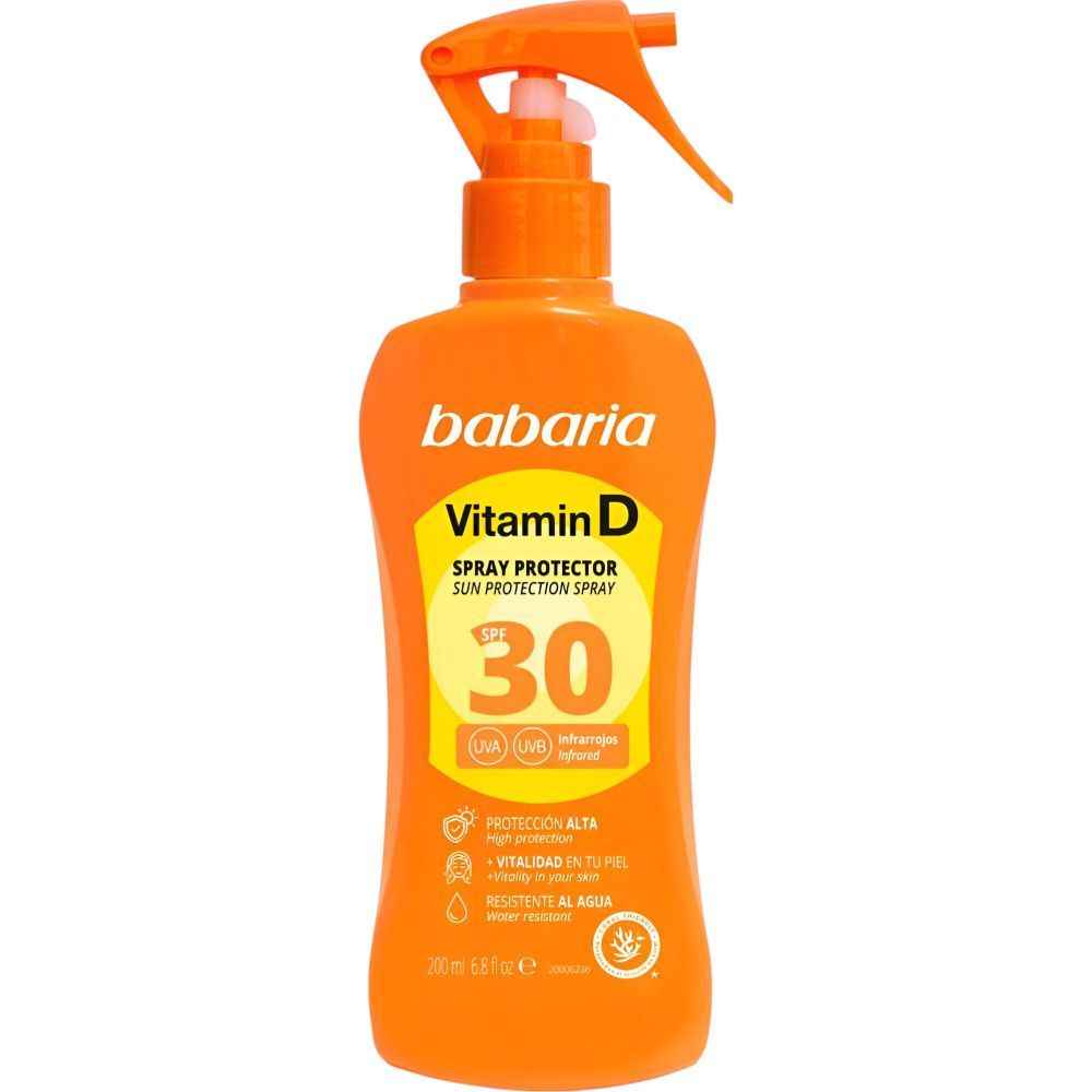 اسپری ضد آفتاب باباریا حاوی ویتامین D و SPF 30 حجم 200 میل