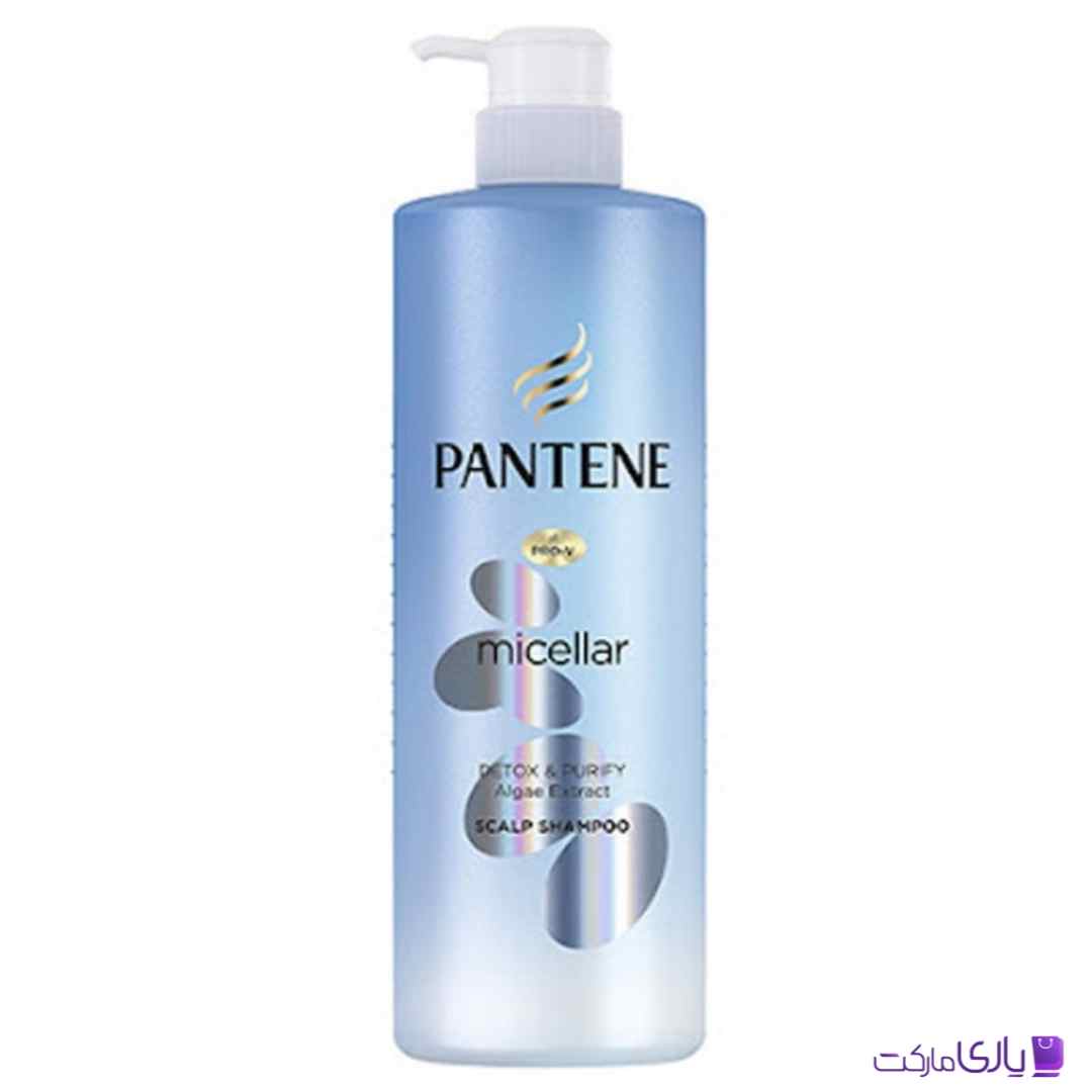 شامپو میسلار تنظیم چربی پوست سر پنتن مدل Detox And Purify Algae Extract جلبک دریایی حجم 530 میل