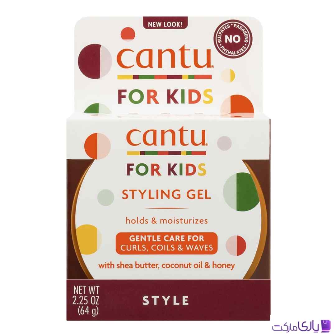 ژل استایل موی فر کودک ایتالیایی کنتو Cantu Care for Kids Styling Gel حاوی روغن نارگیل حجم 64 گرم
