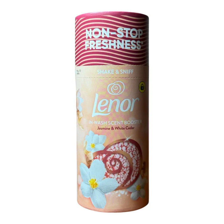 دانه های خوشبو کننده لباس لنور Lenor رایحه Jasmine and White Cedar بسته 155 گرمی